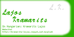 lajos kramarits business card